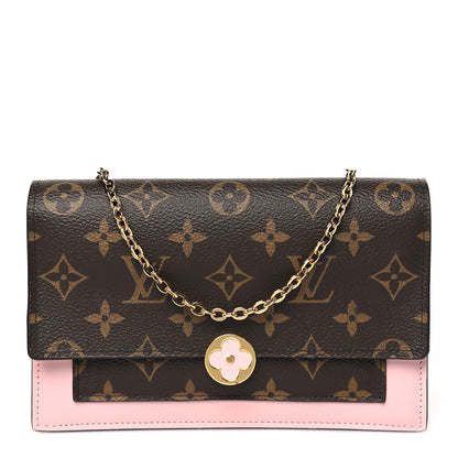 Louis Vuitton Monogram Flore Chain Wallet Rose Ballerine 1 of 10