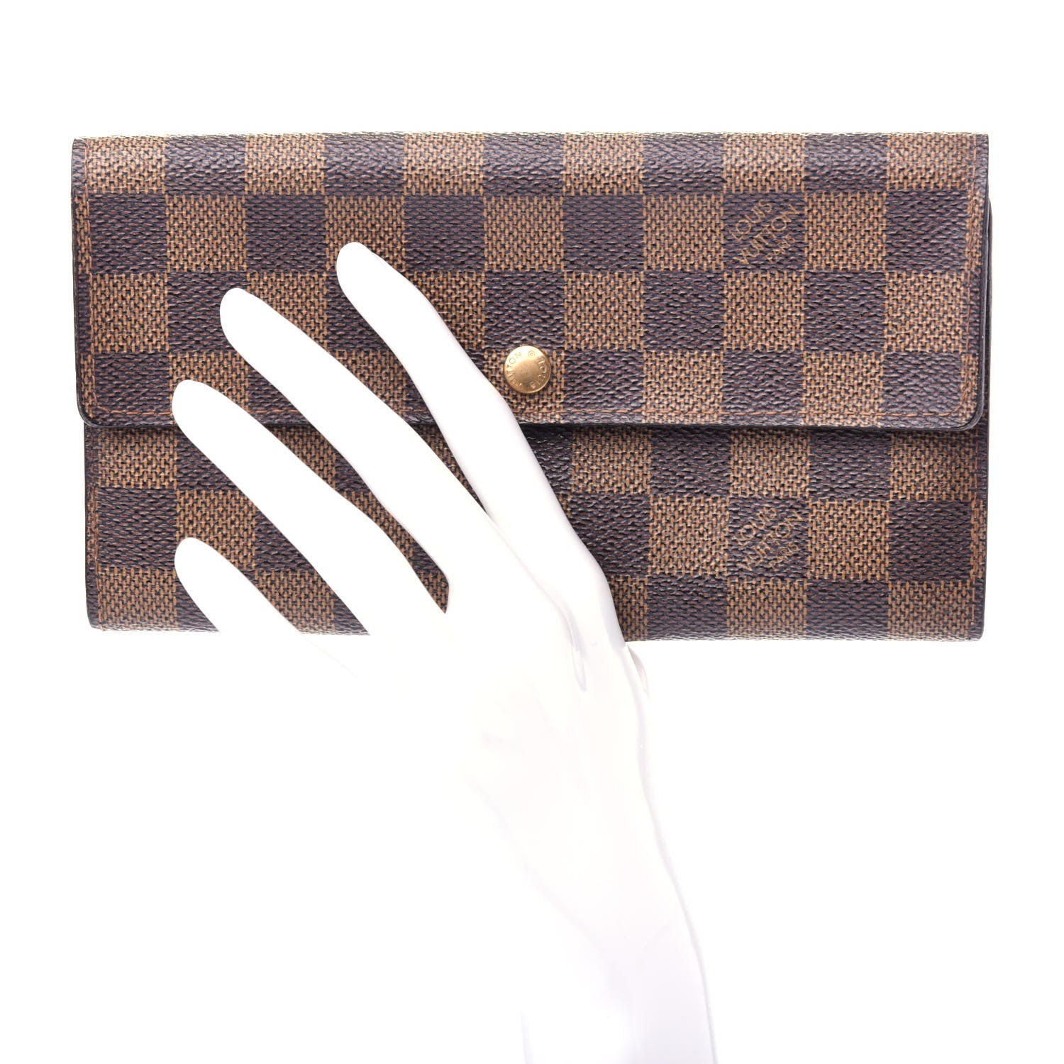 Louis Vuitton Damier Ebene Sarah Wallet 2 of 8
