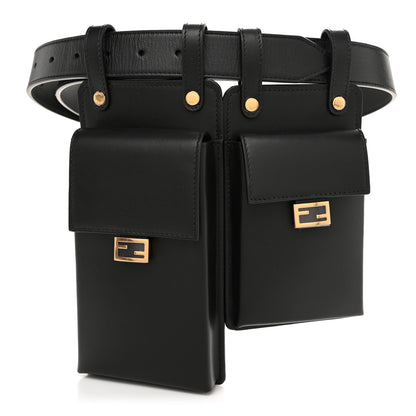 Fendi Calfskin Multi Pocket Belt Black 1 of 10