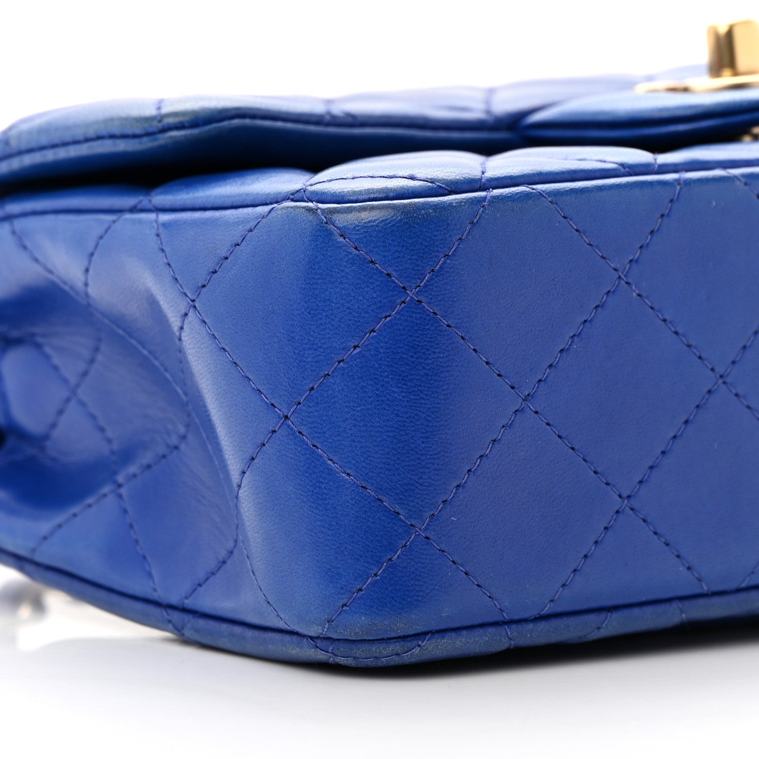 Chanel Lambskin Quilted Mini Rectangular Flap Blue 9 of 22