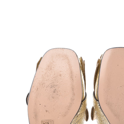 Gucci Galassia Womens GG Marmont Fringe Slippers 35.5 Platino 9 of 12