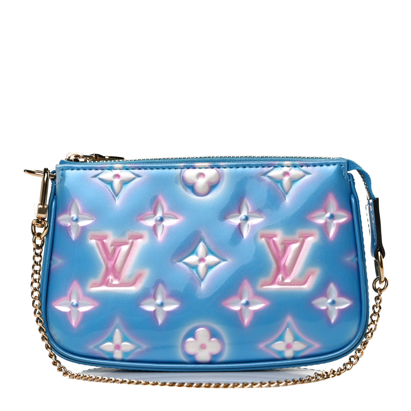 Vernis Valentine Mini Pochette Accessories Baby Blue Neon