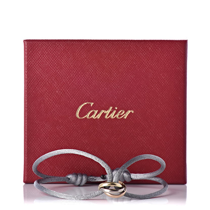 Cartier 18K Pink Yellow White Gold Trinity Adjustable Cord Bracelet Gray 8 of 8