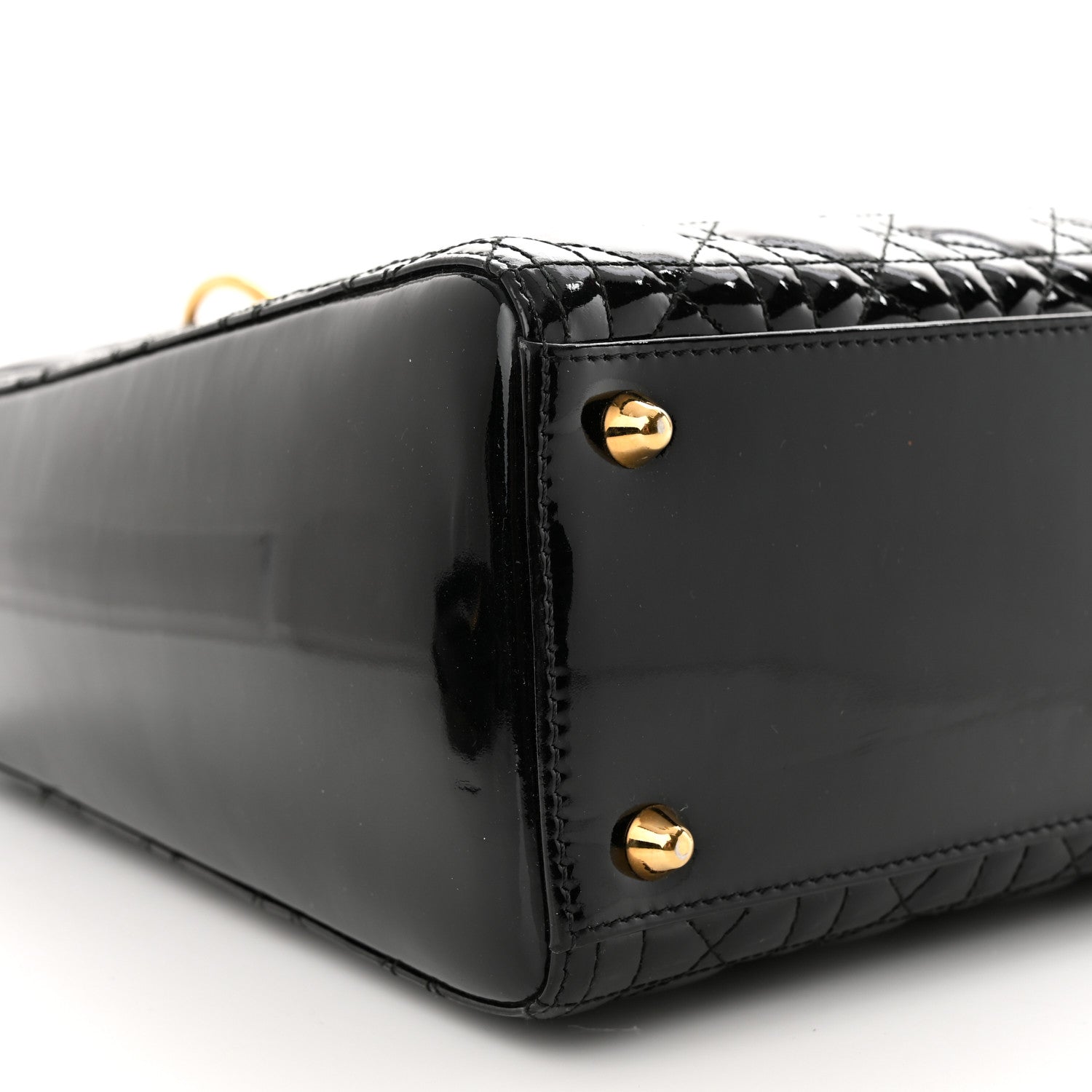 Christian Dior Patent Cannage Large Lady Dior Black 9 of 14