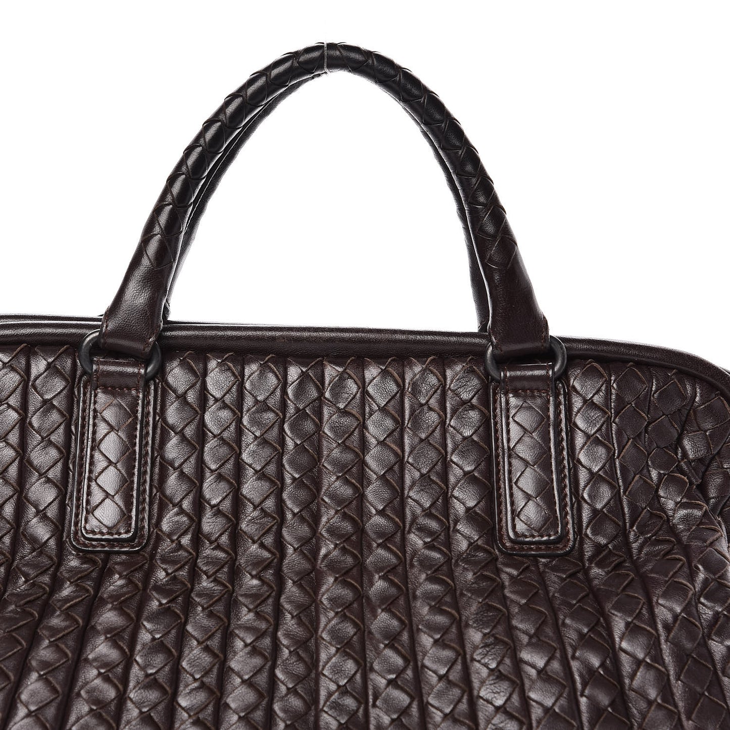 Nappa Intrecciato New Bond Satchel Ebano