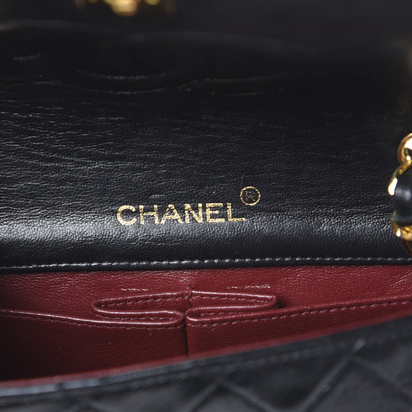 Lambskin Quilted Mini Flap Black