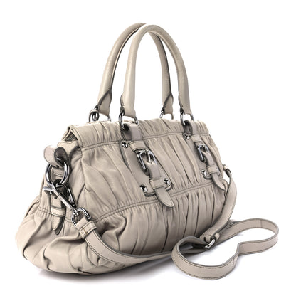 Prada Nappa Gaufre Shopping Satchel Pomice 2 of 12