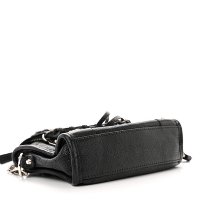 Balenciaga Chevre Silver Metallic Edge Hardware Nano City Black 4 of 20