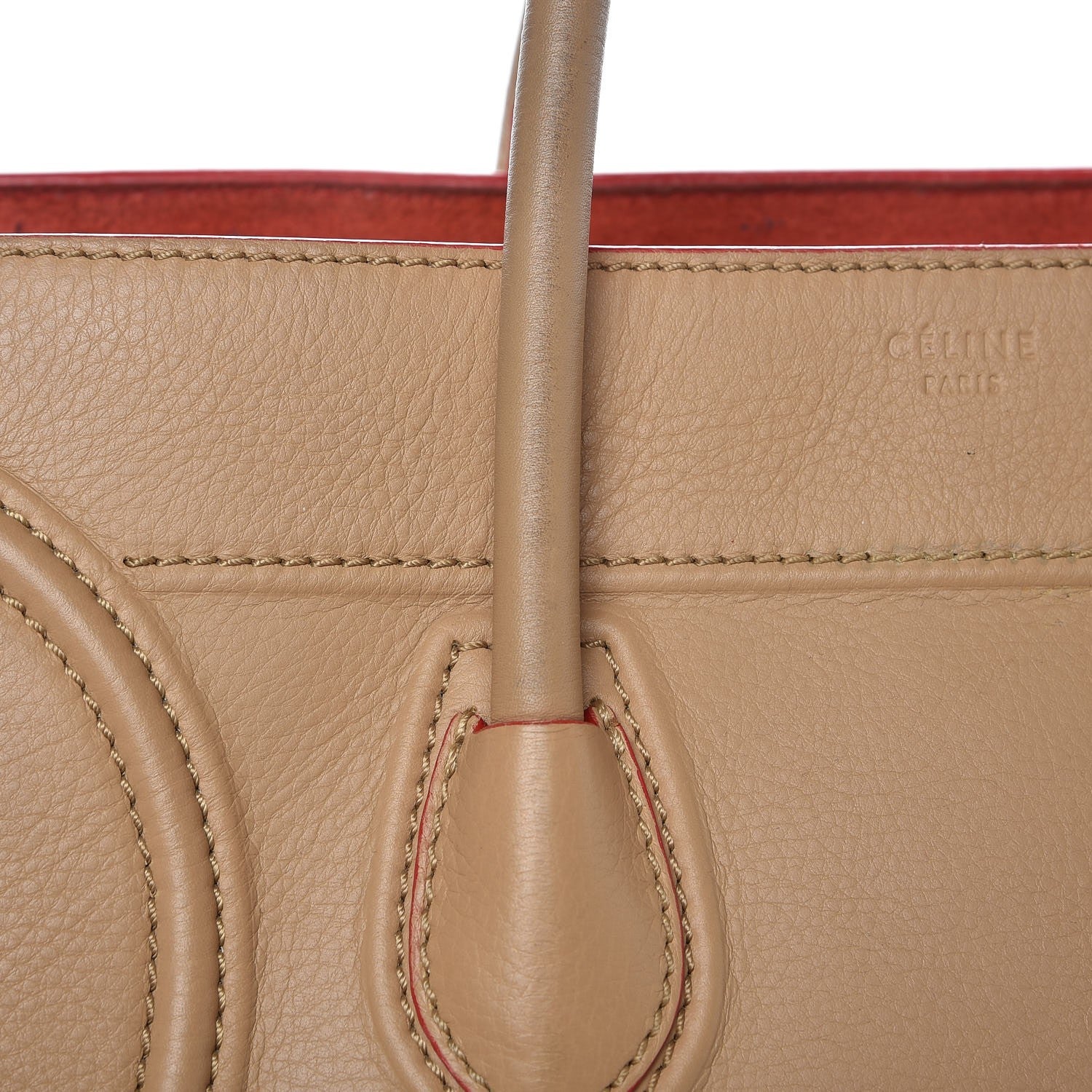 Celine Supple Calfskin Medium Phantom Luggage Camel 14 of 18