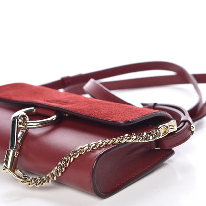 Chloe Suede Calfskin Mini Faye Shoulder Bag Plum Purple 9 of 9