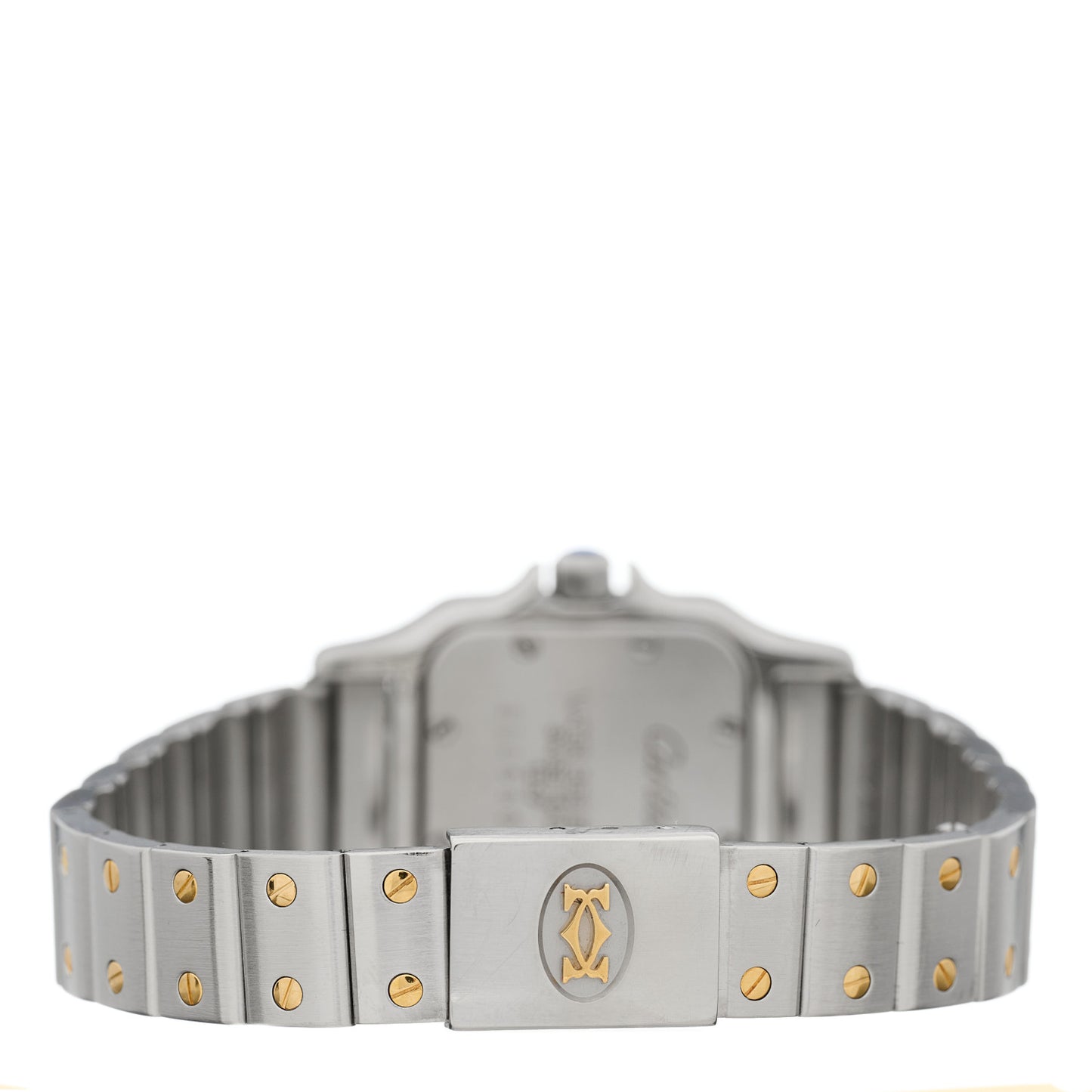 Stainless Steel 18K Yellow Gold 24mm Santos De Cartier Galbee Quartz Watch