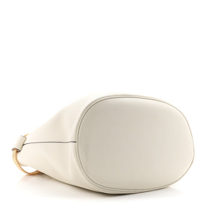 Prada Calfskin Buckle Bag With Jeweled Belt  White Black 4 of 10