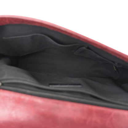 Chanel Nubuck Chesterfield Quilted Large Celtic Boy Flap Red 5 of 15