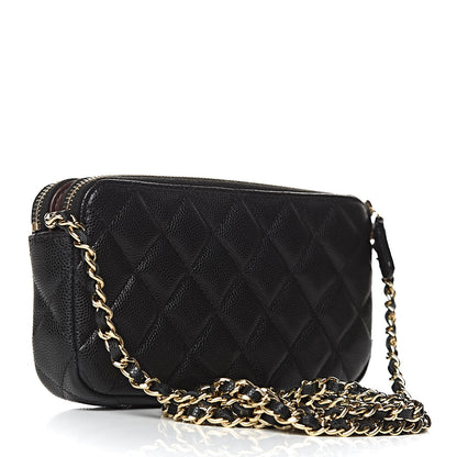 Chanel Caviar Quilted Small Clutch With Chain Black 3 of 14