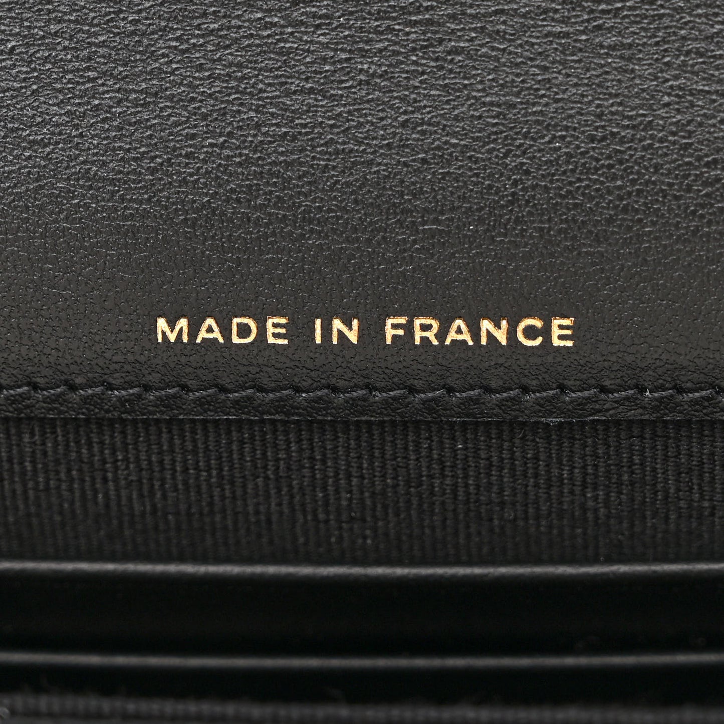 Shiny Caviar Quilted Flap Charm Wallet On Chain WOC Black