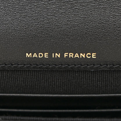 Chanel Shiny Caviar Quilted Flap Charm Wallet On Chain WOC Black 7 of 12