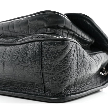 Saint Laurent Calfskin Crocodile Embossed Monogram Baby Niki Chain Satchel Algea 11 of 11