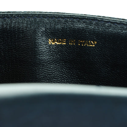 Chanel Lizard Mini Flap Shoulder Bag Navy 7 of 8