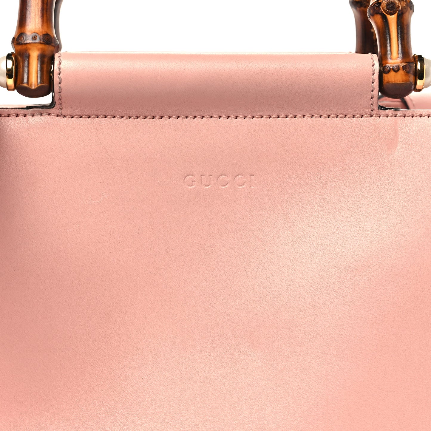 Nappa Bamboo Small Nymphaea Top Handle Bag Perfect Pink