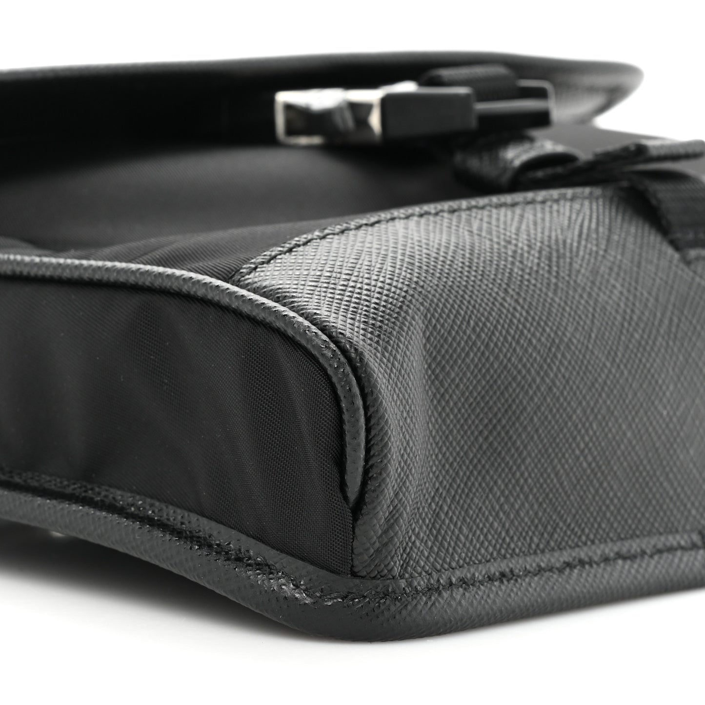 Re-Nylon Saffiano Smartphone Case Crossbody Black