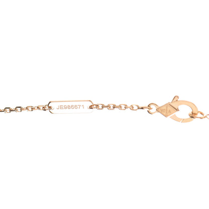 Van Cleef & Arpels 18K Rose Gold Diamond Bulls Eye Vintage Alhambra Pendant Necklace 6 of 9