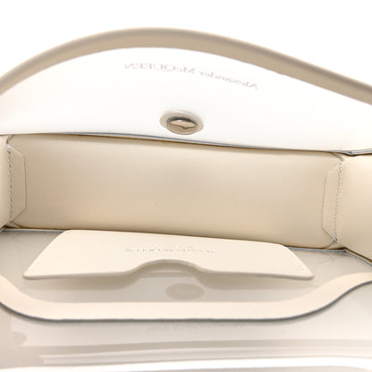 Alexander McQueen Calfskin Polyurethane Mini Jeweled Knuckle Satchel Clear White 5 of 9
