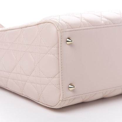Christian Dior Lambskin Cannage Medium Lady Dior Light Pink 9 of 13