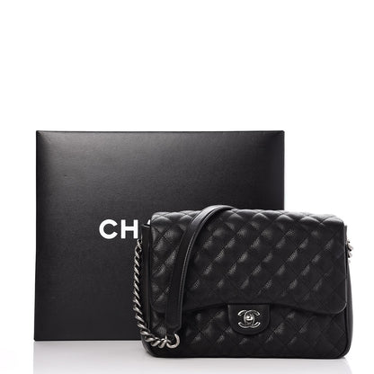 Chanel Caviar Quilted Medium Rock In Rome Single Flap Black 8 of 8