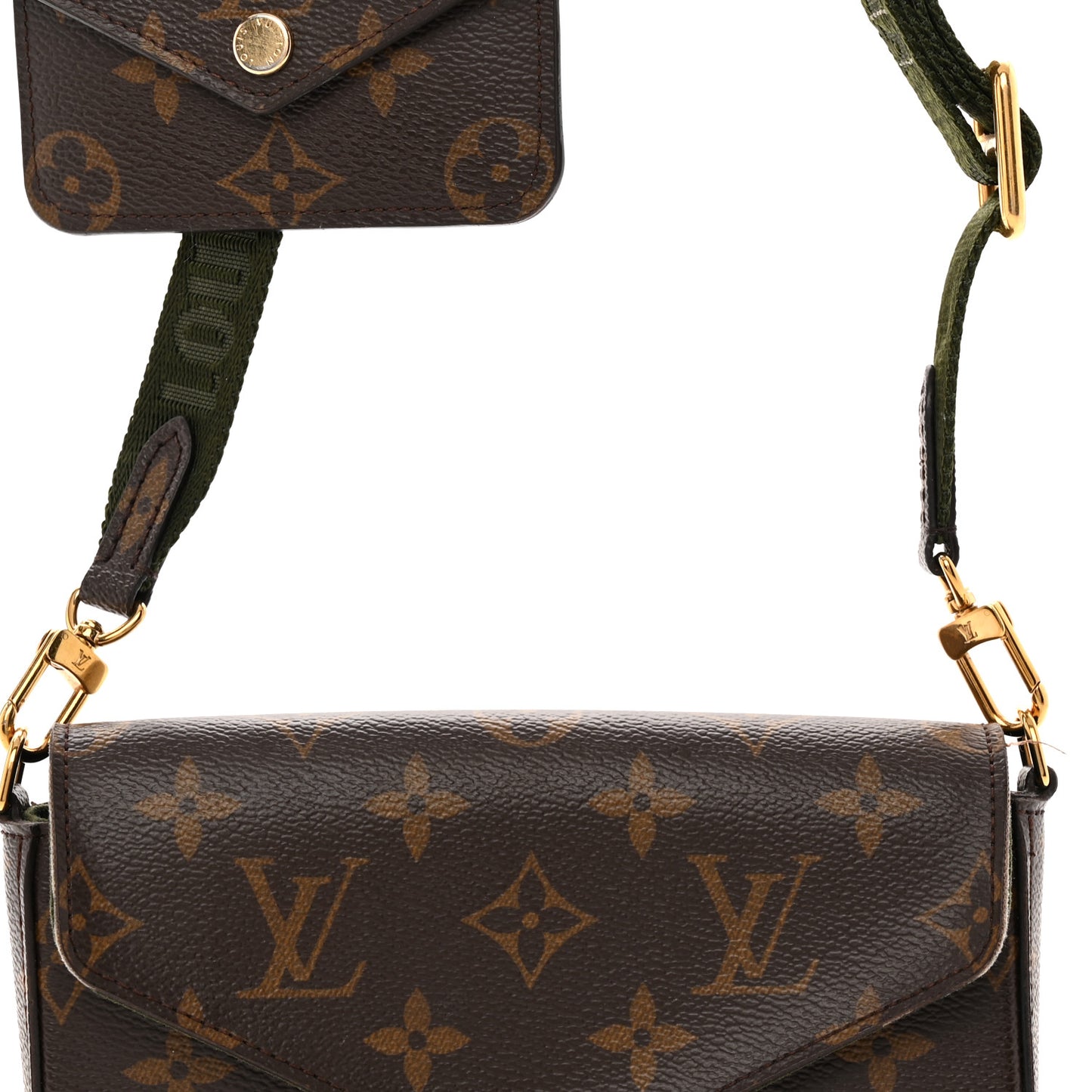 Monogram Felicie Strap & Go Kaki
