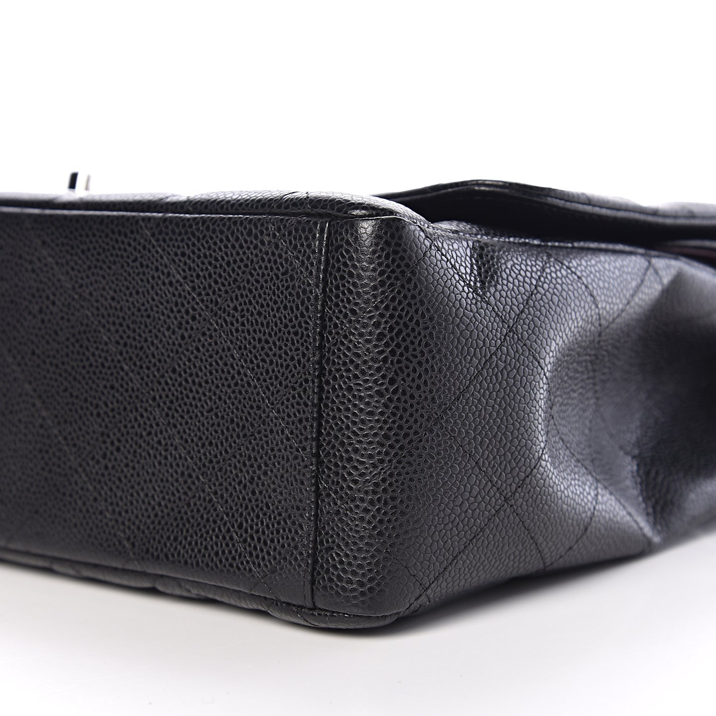 Caviar Quilted Maxi Double Flap Black