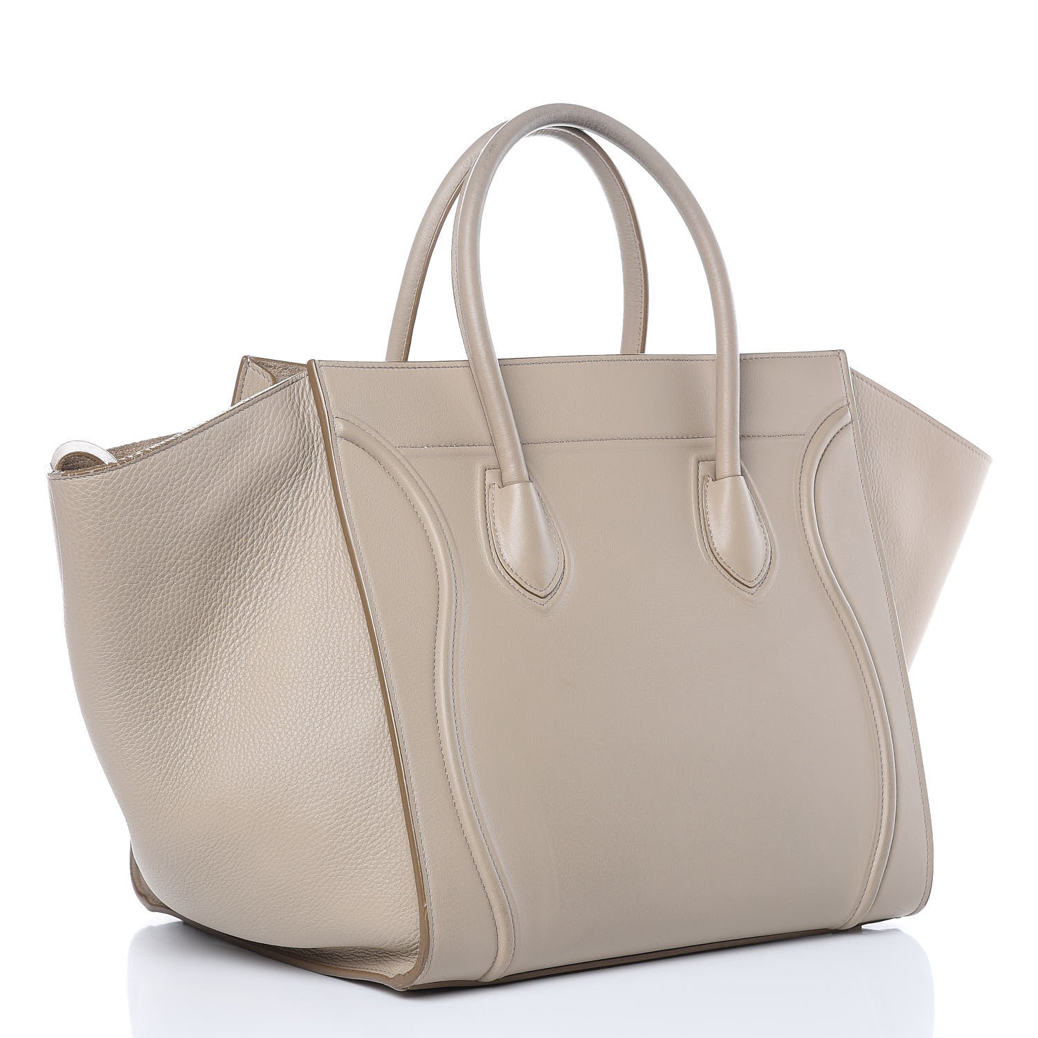 Celine Supple Calfskin Medium Phantom Luggage Beige 3 of 18