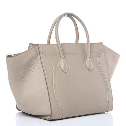 Celine Supple Calfskin Medium Phantom Luggage Beige 3 of 18