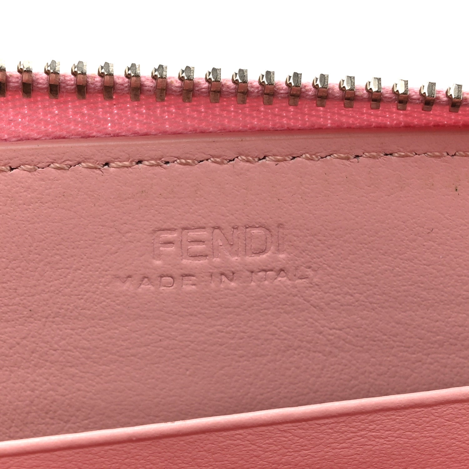 Fendi Vitello Elite Century Hypnoteyes Studded Zip Around Wallet Bubblegum Multicolor 8 of 12