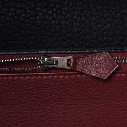 Hermes Fjord Horseshoe Kelly Retourne 40 Black Rouge H 25 of 33
