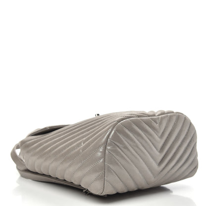 Chanel Metallic Iridescent Calfskin Chevron Quilted Small Urban Spirit Backpack Silver 3 of 11