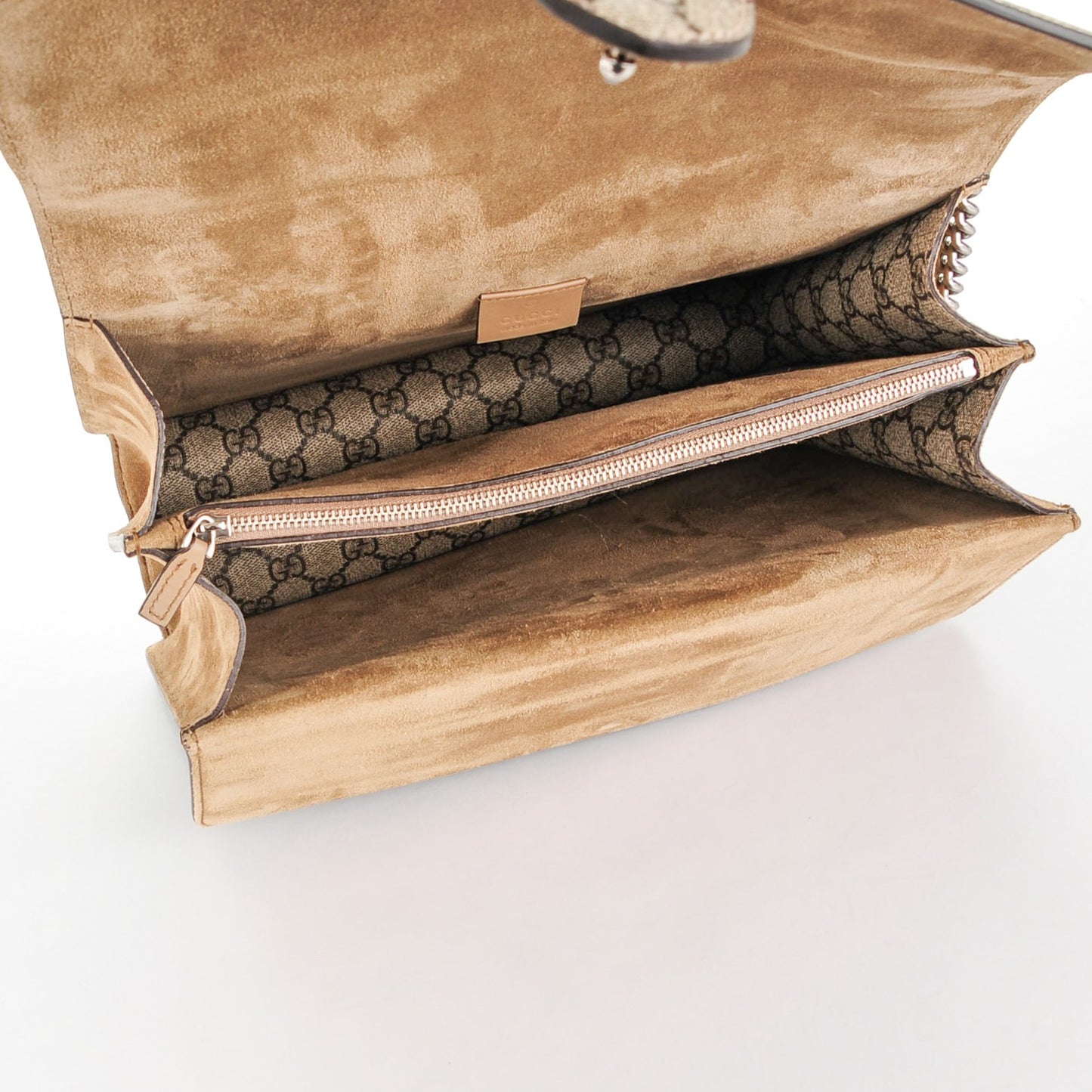 GG Supreme Monogram Medium Dionysus Shoulder Bag Taupe