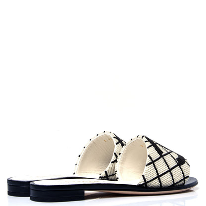 Chanel Pearl Embroidery CC Mules 36 Black White 3 of 6