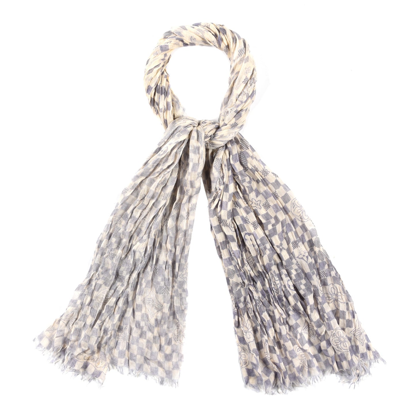 Cashmere Silk Damier Azur Stole