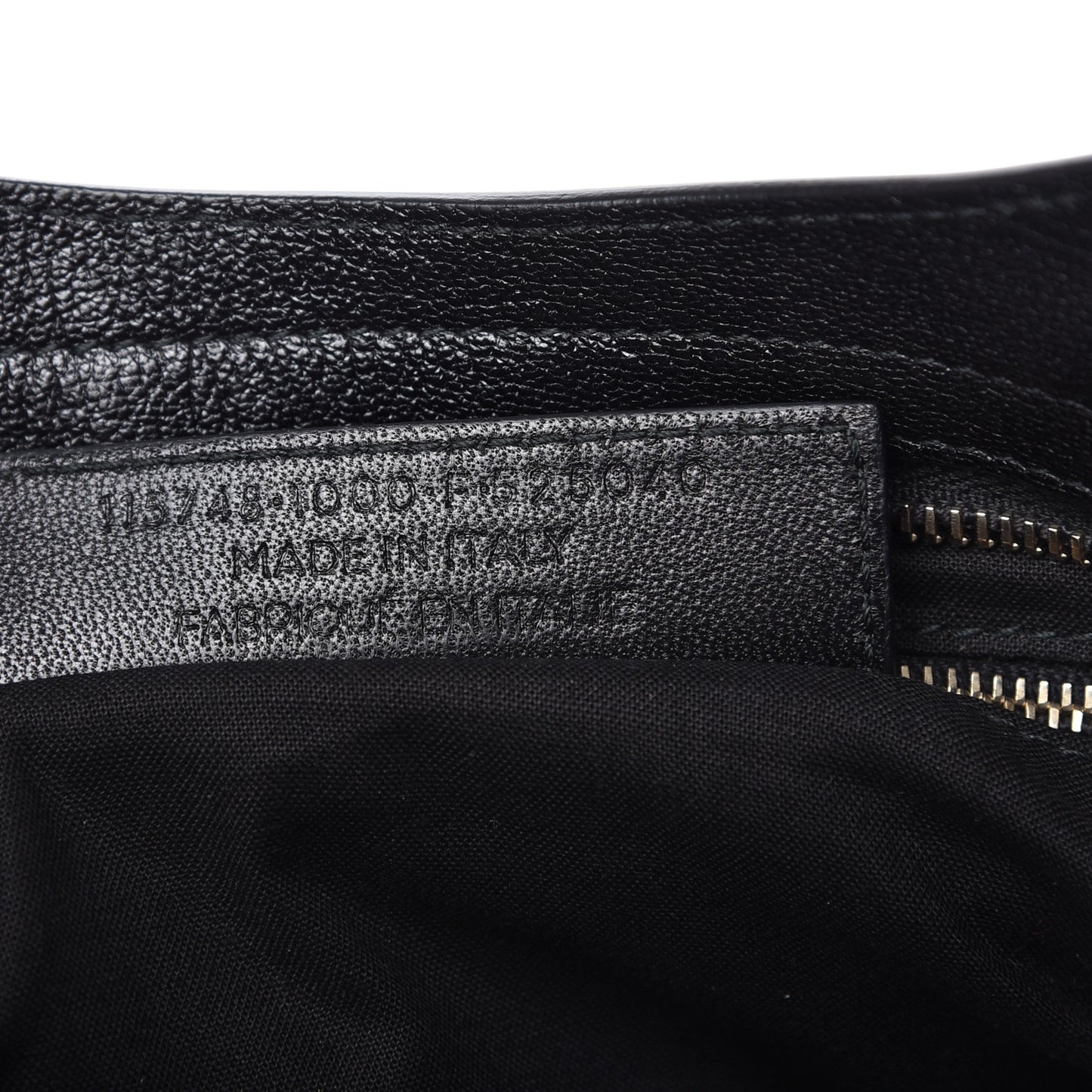 Chevre Silver Metallic Edge Hardware City Black