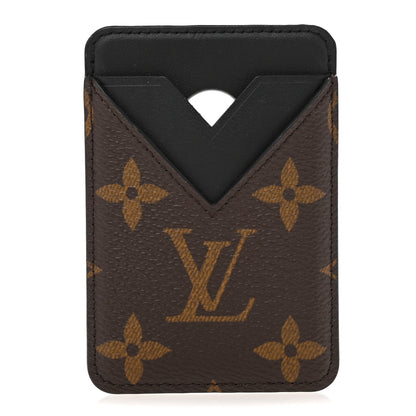 Louis Vuitton Monogram Macassar Magnetic Card Holder Black 1 of 8