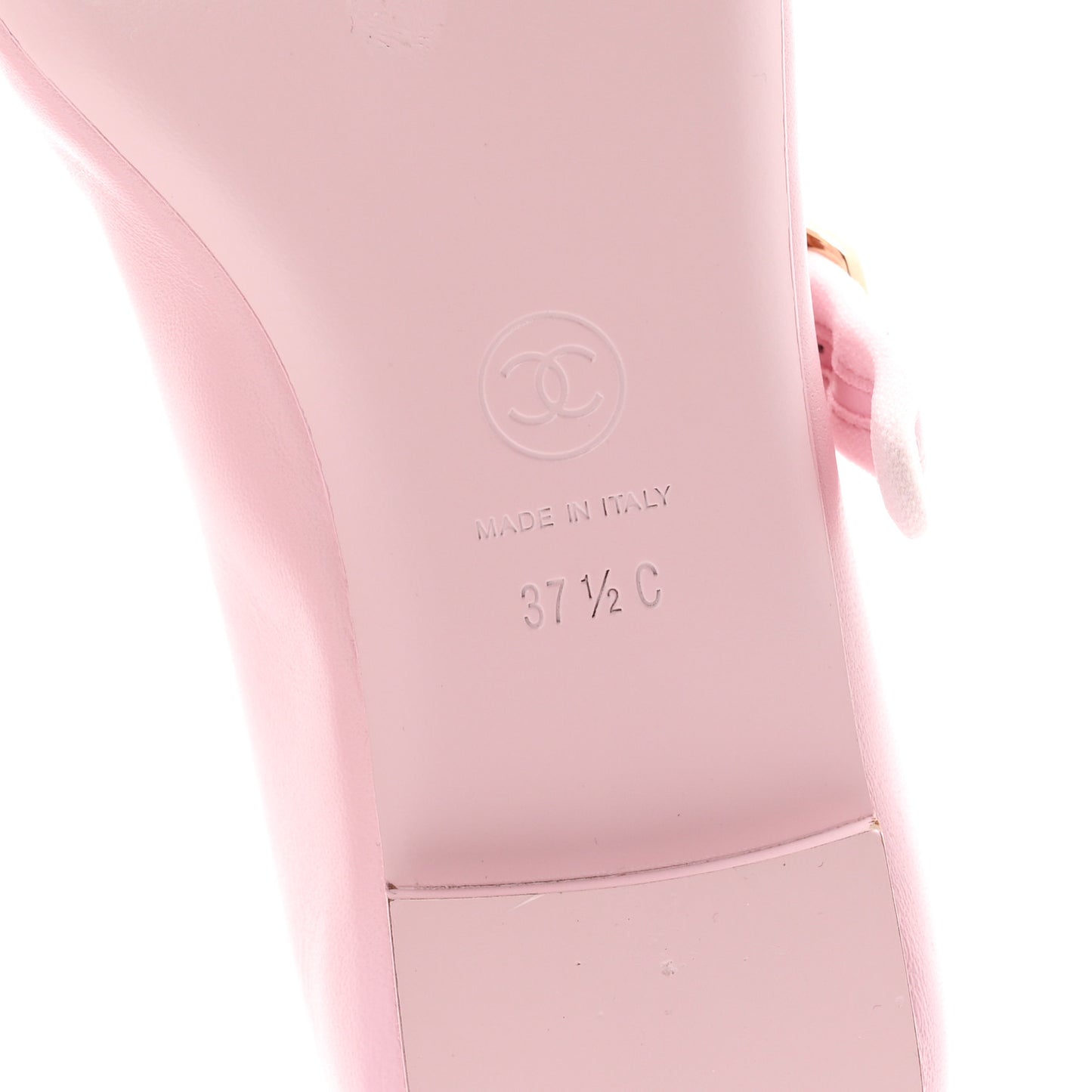 Lambskin Mary Jane Flats 37.5 Light Pink