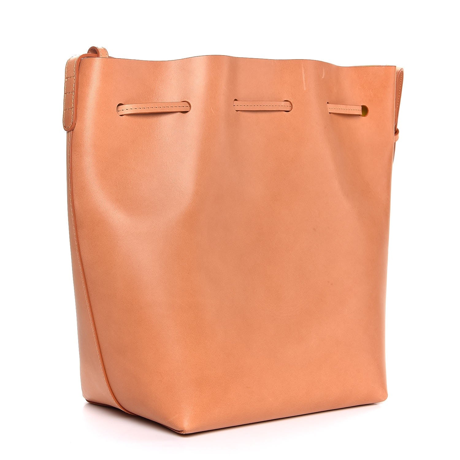 Mansur Gavriel Vegetable Tanned Calfskin Bucket Bag Cammello Sun 3 of 8
