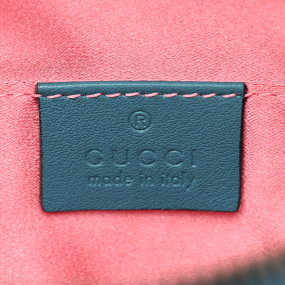 Gucci Velvet Matelasse GG Marmont Belt Bag 95 38 Pavone Cyan 6 of 13