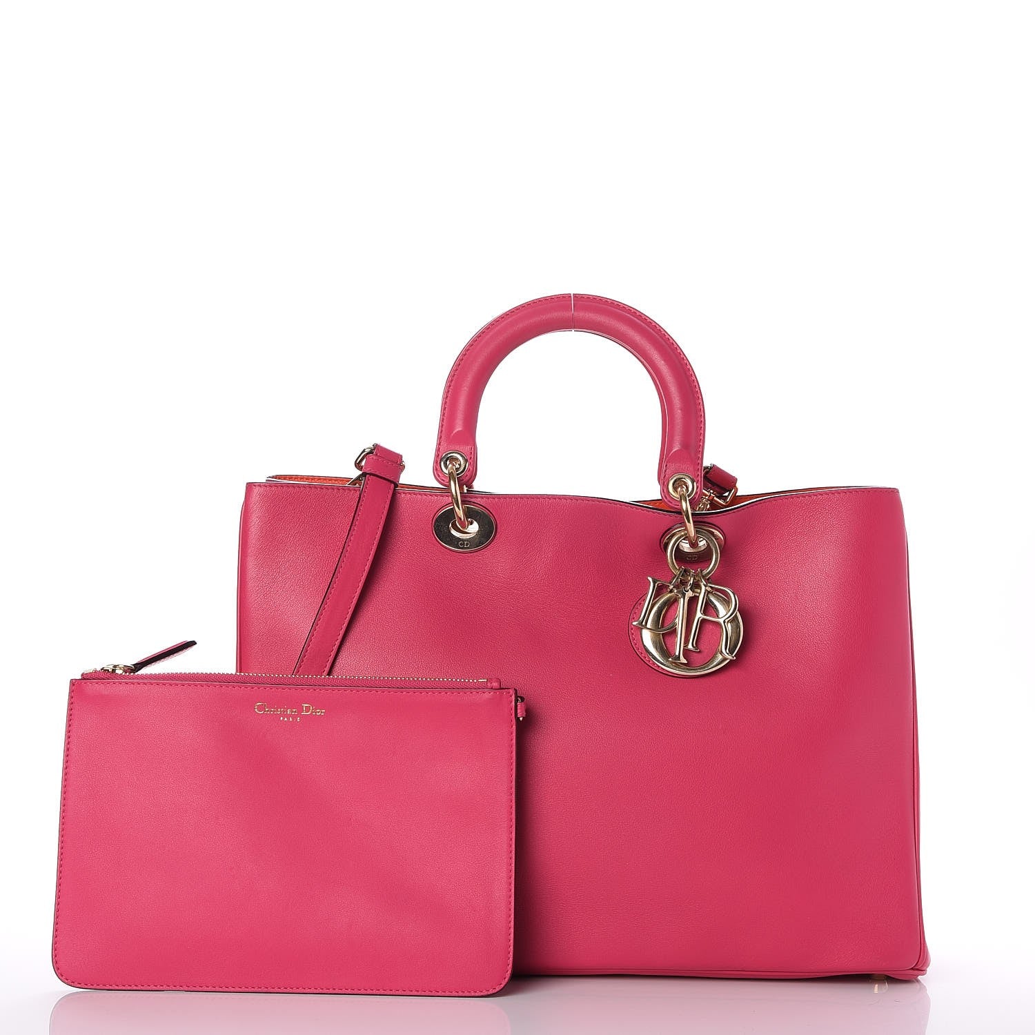 Christian Dior Smooth Calfskin Large Diorissimo Fuchsia 4 of 9