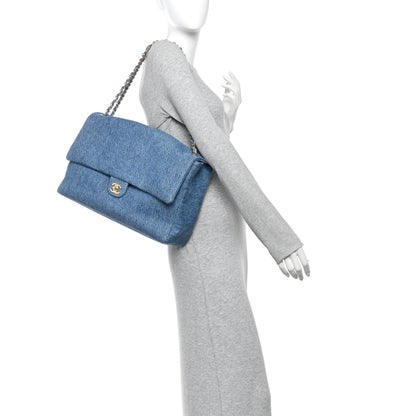 Chanel Denim Souplissimo Maxi Flap Blue 2 of 10