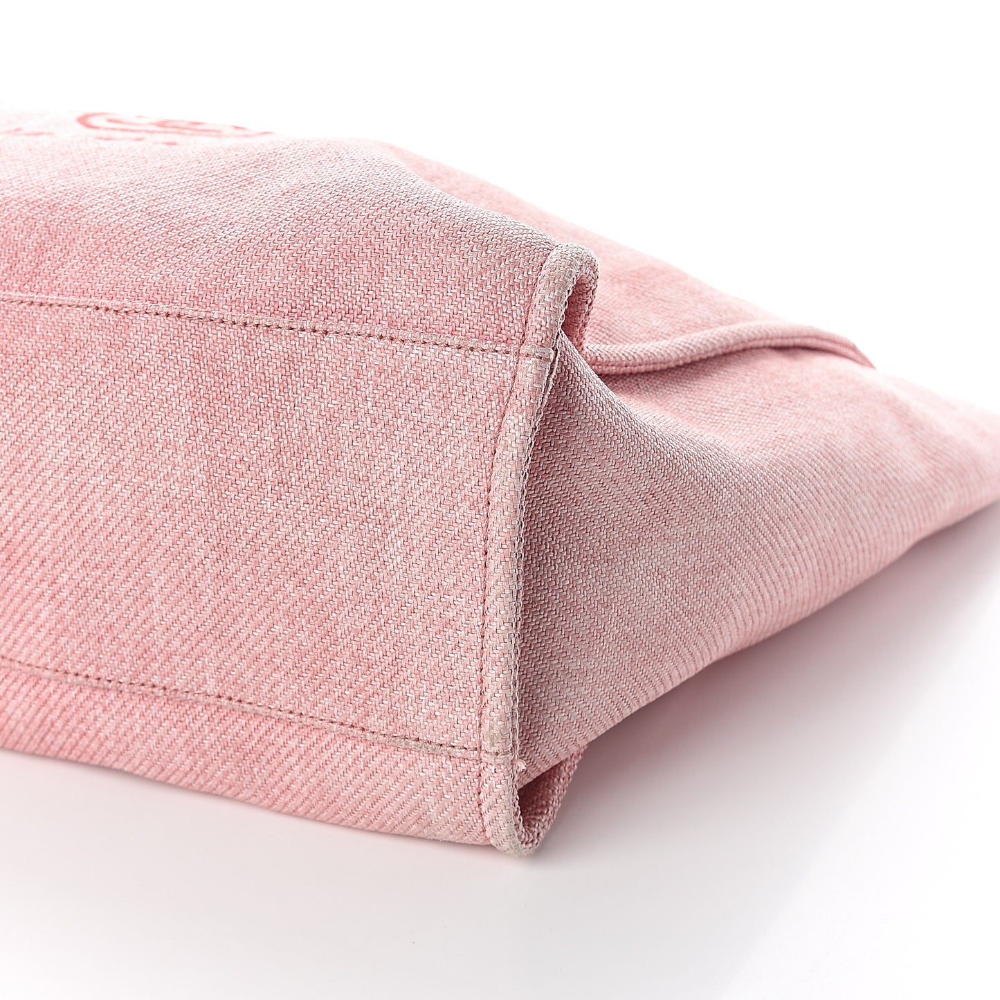 Woven Straw Raffia Extra Large Deauville Tote Pink