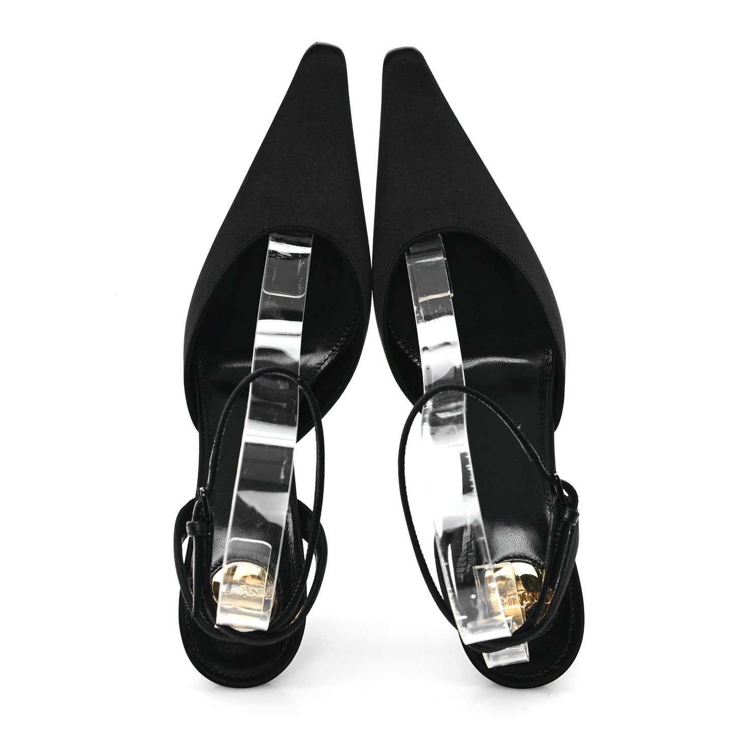 Satin Crepe Aimee 75 Slingback Pumps 35.5 Black