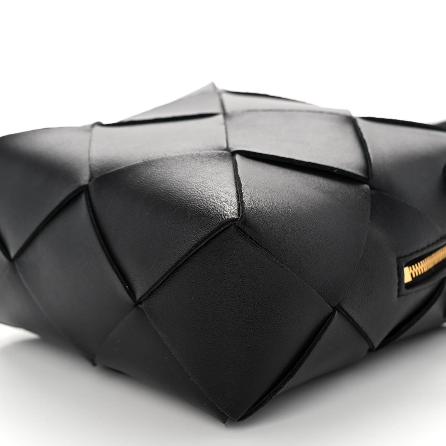 Bottega Veneta Lambskin Maxi Intrecciato Mini Cassette Camera Bag Black 9 of 9