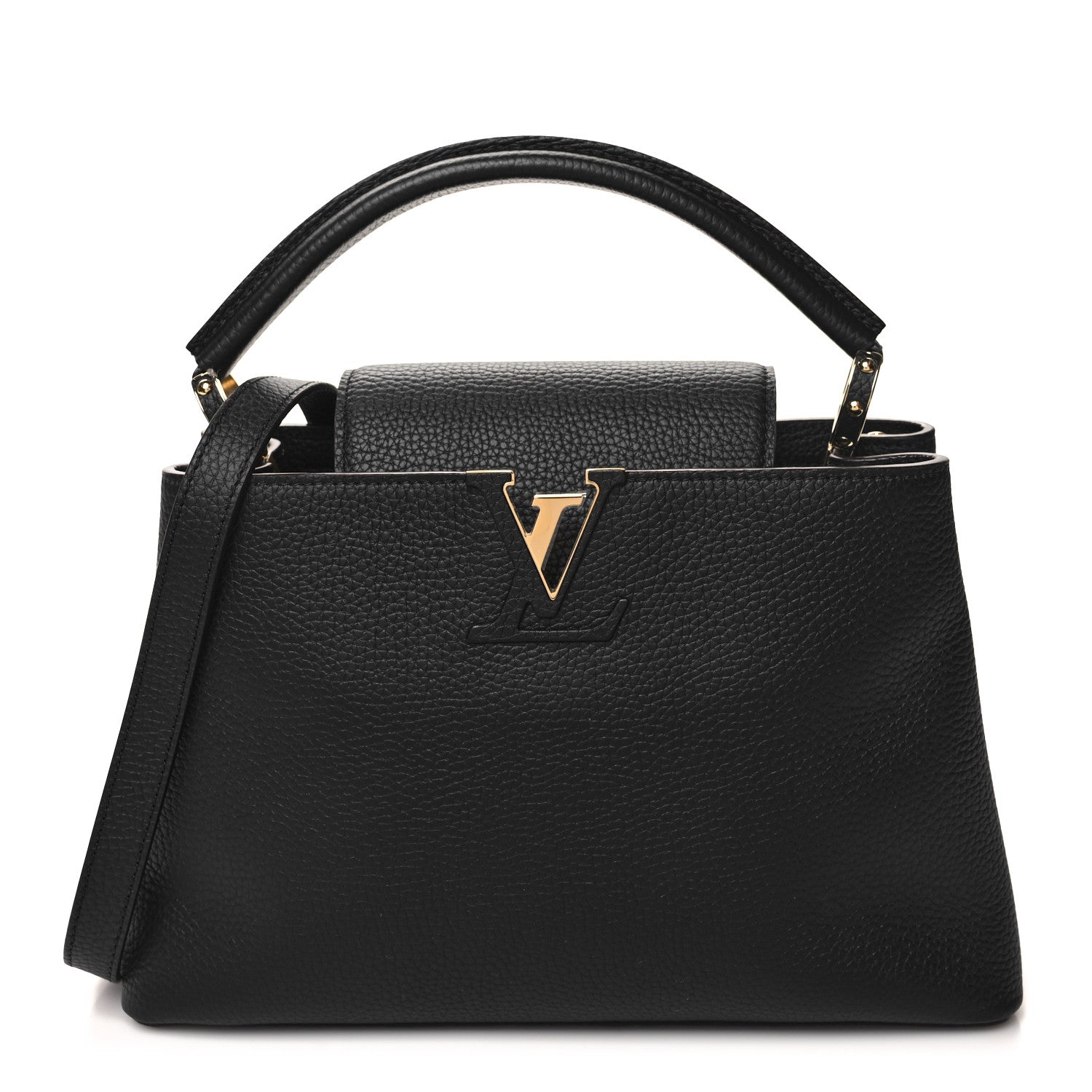 Louis Vuitton Taurillon Capucines PM Black 1 of 10