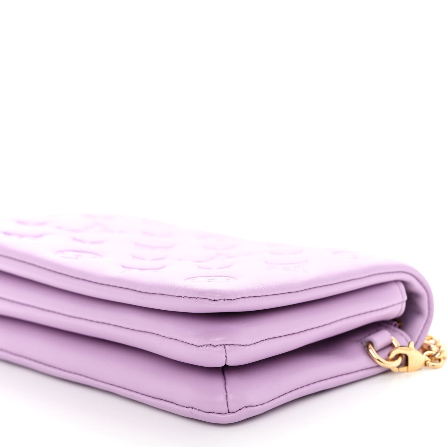 Lambskin Embossed Monogram Pochette Coussin Parme